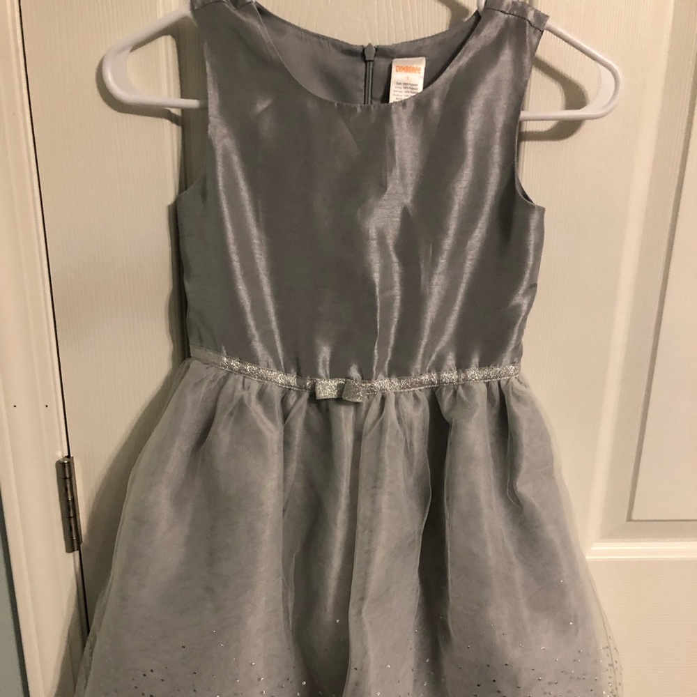 Silver Holiday Dress sz 7